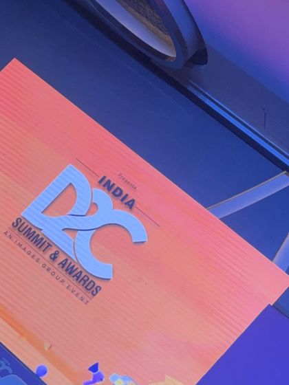 The stage for the India D2C Summit, an event celebrating self-made entrepreneurs.