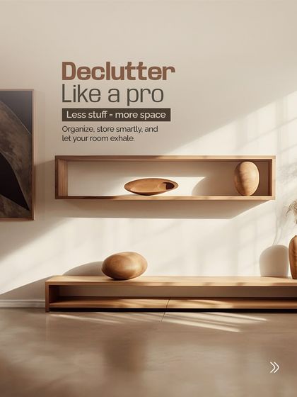 Declutter like a pro. Less stuff means more space. We help you organize and store smartly so your room can finally exhale.