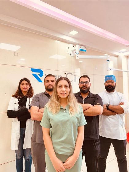 The complete Ryan Clinic team, including our esteemed Turkish experts. We are a family dedicated to providing the best hair restoration services.