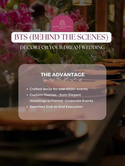 Our decor partner, Behind The Scenes (BTS), has crafted decor for over 1000 events. They specialize in custom themes and ensure seamless execution.
