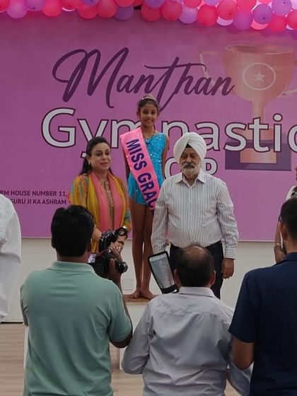 Receiving the 'Miss Grace' award is a special honor. It highlights the elegance and artistry we teach alongside the athletic skills in our rhythmic and artistic gymnastics programs.