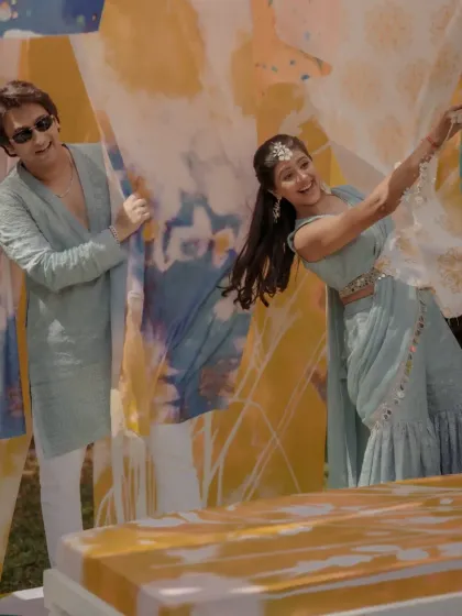 Vibrant Haldi & Mehendi Functions photo 33