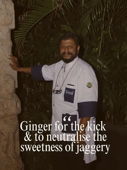 A little secret to my Ada Pradhaman. I add a touch of ginger to kick up the flavour and balance the intense sweetness of the jaggery. It's this signature twist that makes it special.
