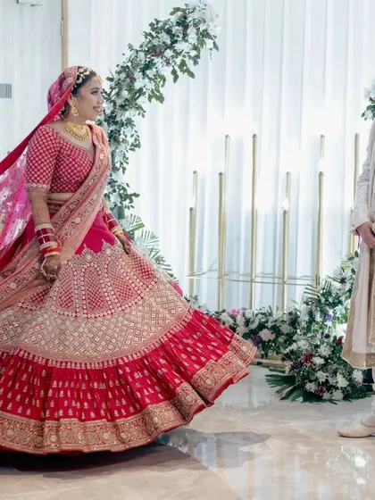 A repeat of the bride's twirl for her groom, a moment so nice it's worth seeing again from a different angle.