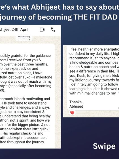 Before joining, Abhijit was doing hundreds of crunches and low-carb diets with no results. We built a practical plan with daily check-ins and simple meals like upma, dal, roti, and sabzi. This is his testimonial and a look at his sustainable diet.