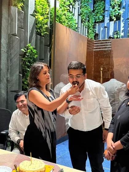 Another happy moment from the birthday celebration at our weekly lunch. Good vibes and good food are a great start to a new chapter.