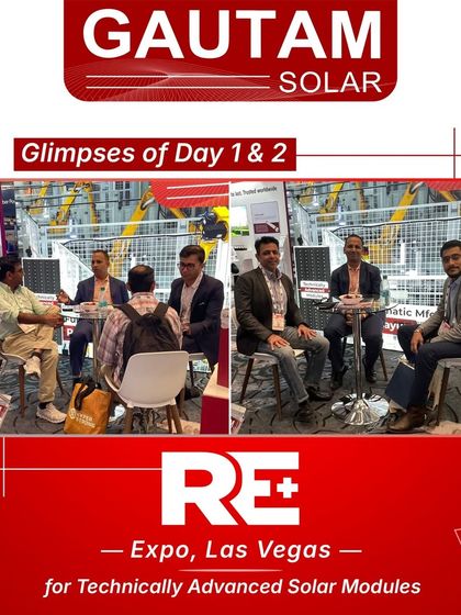 A group discussion at our booth during the RE+ Expo in Las Vegas. We are always eager to connect with partners to shape the future of clean energy together.