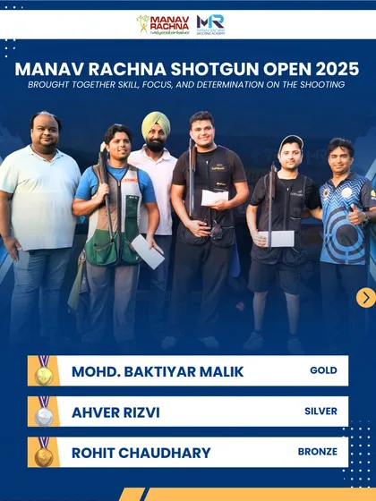 The winners and finalists of the Manav Rachna Shotgun Open 2025. Our events bring together a diverse group of talented shooters for a true test of skill.
