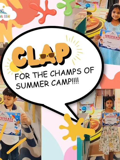 Clap for the champs of our summer camp. We are so proud of all the kids who participated, showing off their certificates of participation with big smiles.