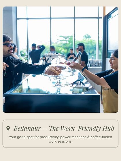 Our Bellandur cafe is a work-friendly hub, your go-to spot for productivity, power meetings, and coffee-fueled work sessions.