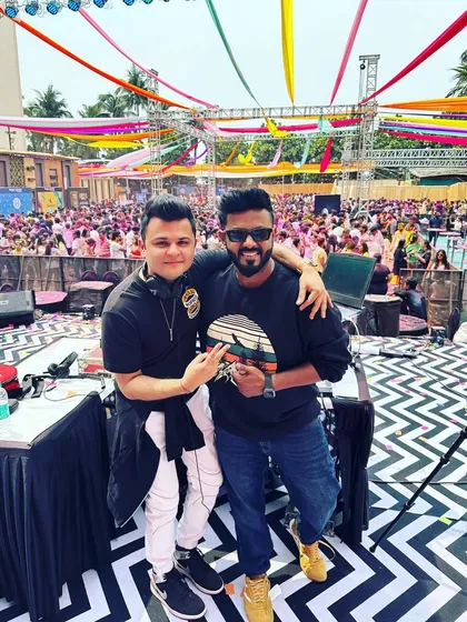 Sharing the stage with the talented Jay Weather at a Holi festival. It was a great experience.