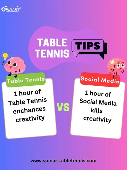 One hour of table tennis enhances creativity, while one hour of social media can kill it. Choose your time wisely. Playing a sport is a productive way to stimulate your brain.