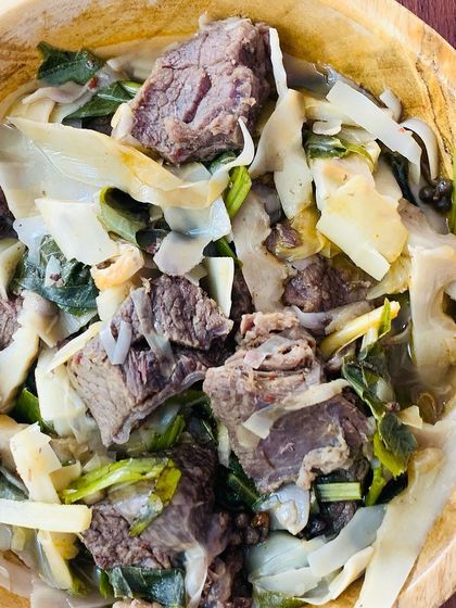 This is beef cooked with 'züsem' and Naga herbs. I found this picture in my gallery and had to share it.