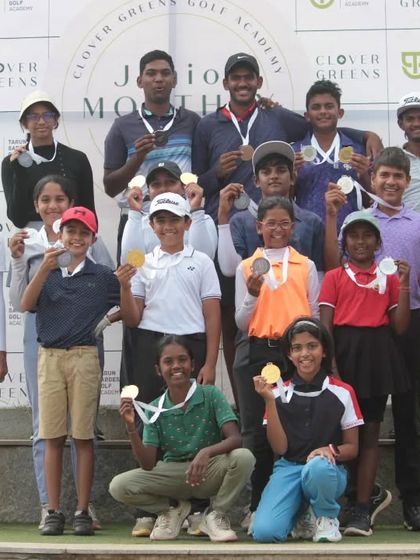 A large group of winners from all age categories at our Monthly Medal. It is gratifying to see so much talent emerging from our programs.