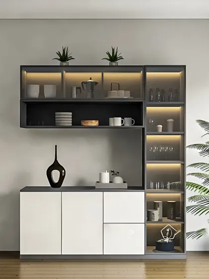 Bangalore Interiors - Custom Modular Furniture Bar & Crockery Cabinets photo 3