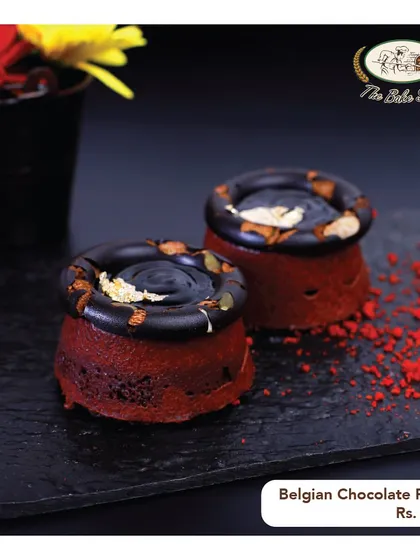 Our Belgian Chocolate Pastry is pure indulgence, featuring a rich chocolate mousse and a glossy ganache topping.