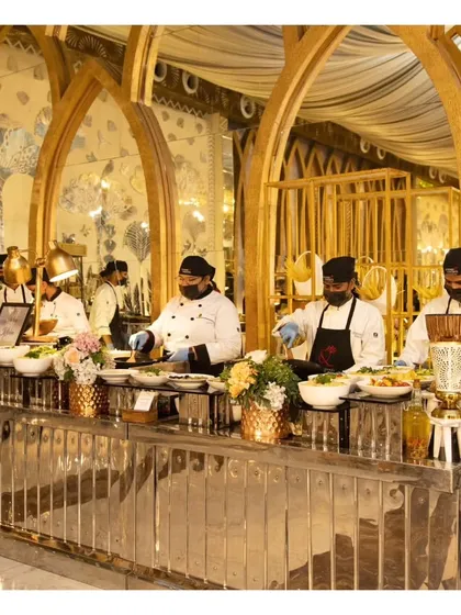 The heart of our operation is our team of passionate chefs. Working in a grand, impeccably organized setting, they bring creativity and precision to every dish, ensuring a flawless culinary execution for your big fat Indian wedding.