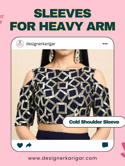 A cold shoulder sleeve design, which is a great option for a modern look while providing some coverage.