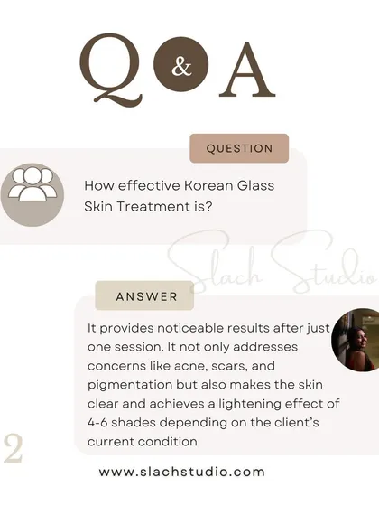 Q&A: My Korean Glass Skin treatment gives noticeable results after just one session, lightening skin by 4-6 shades and clearing acne and scars.