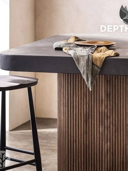 Textured veneers add a layer of artistry and sophistication to any design. This fluted veneer on a kitchen island base creates a refined, modern look with subtle depth and character.