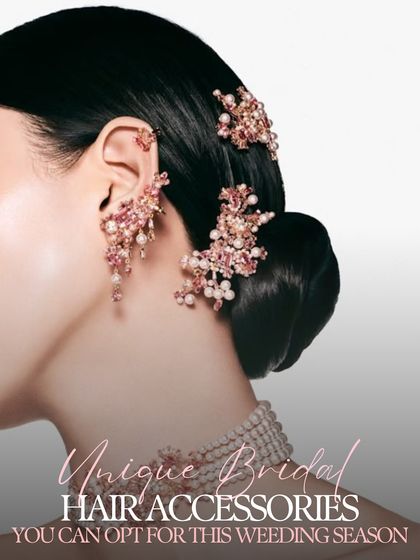 An introduction to unique bridal hair accessories for the upcoming wedding season. From pins to buns, your hair deserves to shine.