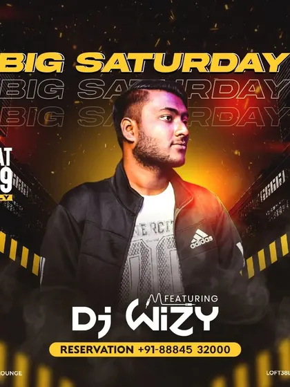 A poster for a "Big Saturday" event in July, showcasing the consistent demand for high-energy weekend nights in Bangalore.
