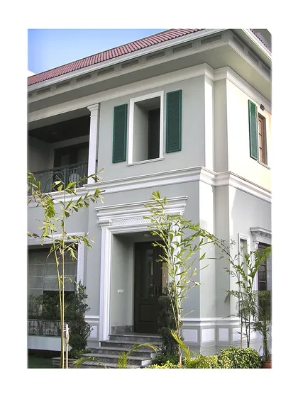 This villa was designed with precision, following a strict grid plan with balanced elevations, recessed windows, and zero projections to achieve a purity in form and function.