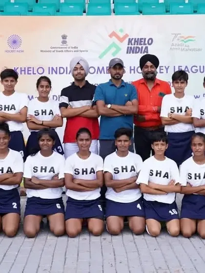 My formidable U-16 girls' team, ready for action at the 1st Khelo India Women's Hockey League. We build our teams with a strong sense of unity and a shared goal of dominating the competition.