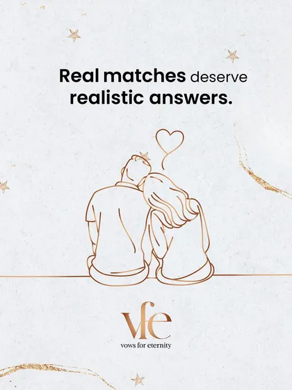 Real matches deserve realistic answers. The search for a life partner is too important for superficiality. We start with you, and we go deep.