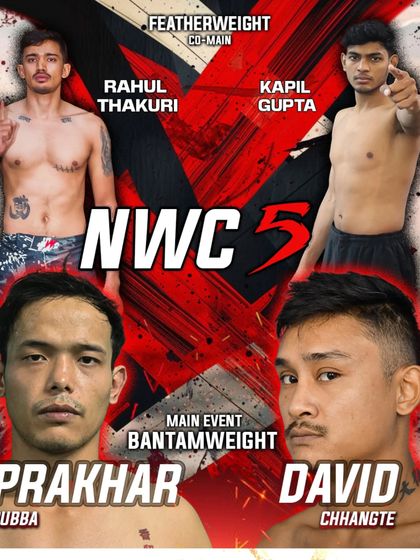 The official fight poster for NWC 5. Seeing your name up there for the co-main event makes all the hard work worth it.