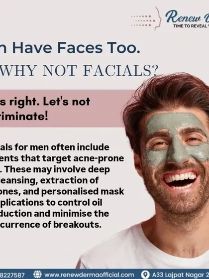 Men have faces too, so why not facials? We believe in inclusive skincare and offer treatments like deep cleansing and extractions specifically for men's acne-prone skin.