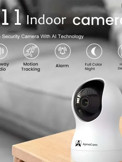 The Z11 indoor camera is packed with AI technology. It offers features like two-way audio, motion tracking, and full-color night vision for superior home security.