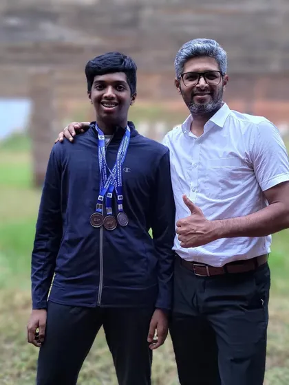Celebrating a student's impressive haul of five medals at the State Championship. Our goal is to guide you to the podium through dedicated coaching and hard work.