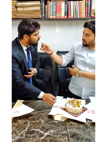 A small celebration in the office for another successful case outcome. We acknowledge every win before moving on to the next fight.