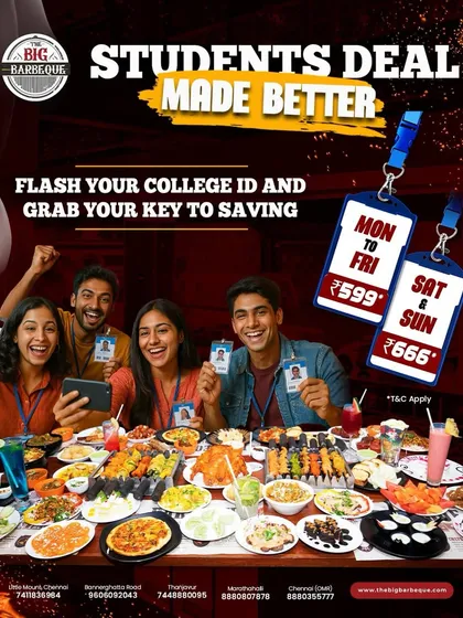 Redefining student indulgence. We offer elevated deals and refined flavors tailored just for you, starting at ₹599.