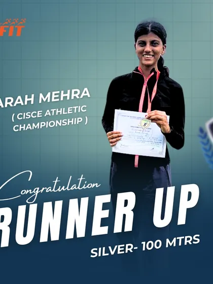 Blazing speed from Sarah Mehra to clinch the Runner Up position in the 100m sprint at the CISCE Athletic Competition. This is just the start for this talented sprinter.