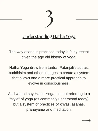 Understanding Hatha Yoga. It's not just a "style" of yoga but a complete system of practices, including kriyas, asanas, and pranayama, designed to create a practical path towards higher awareness.