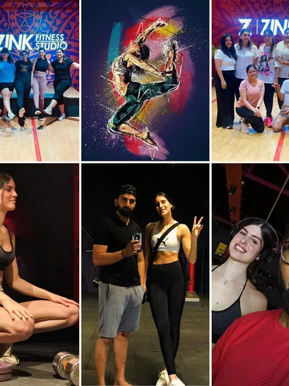 A collection of random happy clicks, from intense workout faces to smiling group photos.