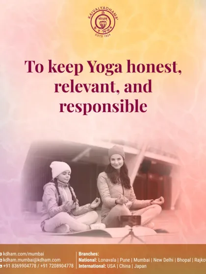 My goal is to keep yoga honest, relevant, and responsible through continuous research. This image of two young practitioners studying together reflects my dedication to educating the next generation with integrity.