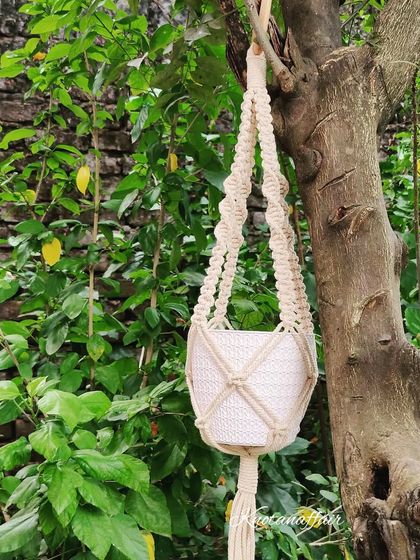 Deepika - Custom Macrame Home Decor Beautifully Functional: Plant Hangers & Wall Pockets photo 11
