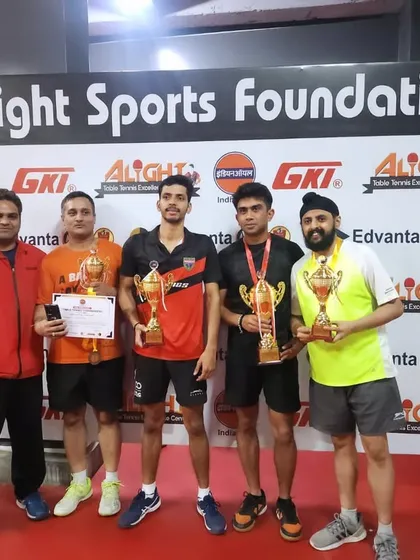 Here are the champions from our IndianOil Corporate Open Table Tennis Tournament. I host events for working professionals, giving them a platform for serious, high-stakes competition.