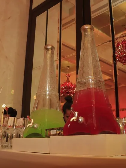 Our Eiffel Tower drink dispensers are a crowd favorite. They add a fun, Parisian touch to the bar while serving delicious batch cocktails.