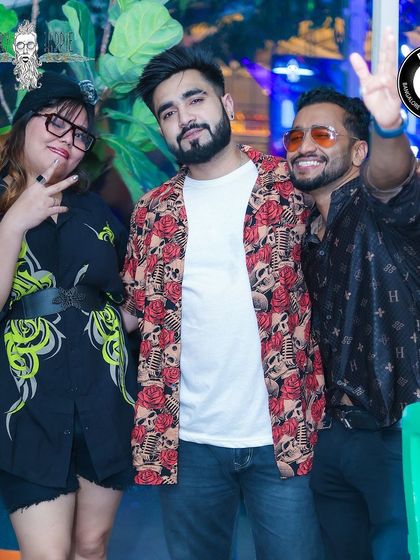 Good times with good people. A snapshot of me with some of the partygoers.