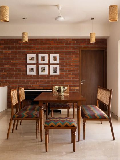 The Ramaniyam collection, a result of a deep collaboration with one of our earliest clients. This project includes a lounge sofa, tile-inlay center table, TV unit, dining set, and a statement console, all designed to reflect the client's cultural roots.