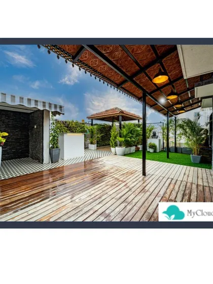 This expansive terrace project demonstrates my ability to design multi-functional outdoor living areas. I incorporated a wooden deck for lounging, a gazebo for shaded seating, and carefully selected plants to create a versatile and beautiful rooftop oasis.