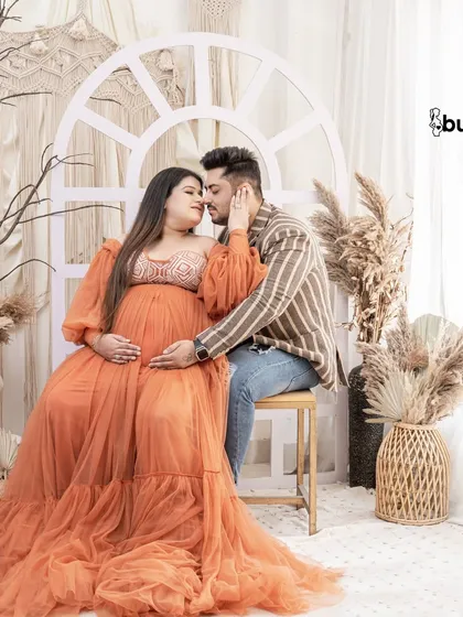 An intimate moment between the couple in the same setup. The way they look at each other tells a story of love, partnership, and shared dreams.