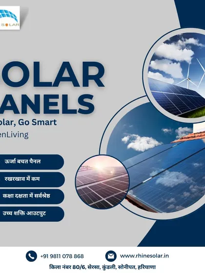 'Solar panels, go solar, go smart.' My panels are energy-saving, low-maintenance, best-in-class for efficiency, and offer high power output. This is green living at its best.