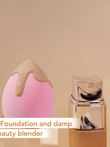 For an airbrushed finish, apply your foundation using a damp beauty blender. This technique helps to blend the product seamlessly into the skin for a natural, non-cakey look.