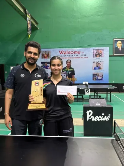 Here I am with Naisha Rewaskar at the 3rd Maharashtra State Ranking Tournament in Nagpur. She had a phenomenal run, winning the U-15 Girls title and finishing as a finalist in the U-17 category.