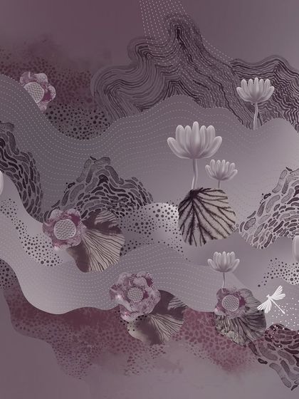 Another illustrative piece for the ColourNext 2025 identity. This artwork explores the theme through a landscape of abstract, organic forms, rendered in a pensive and emotional palette.